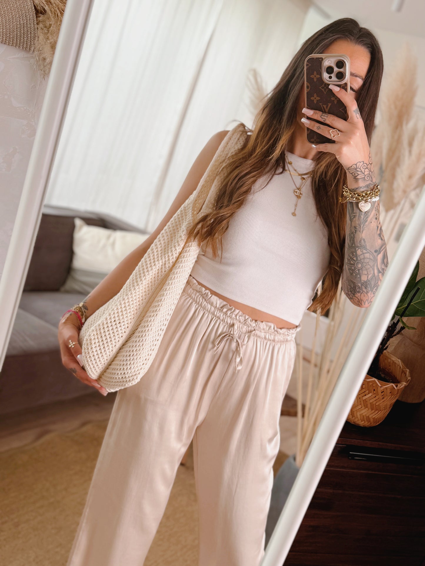 Sommertime Beuteltasche Beige