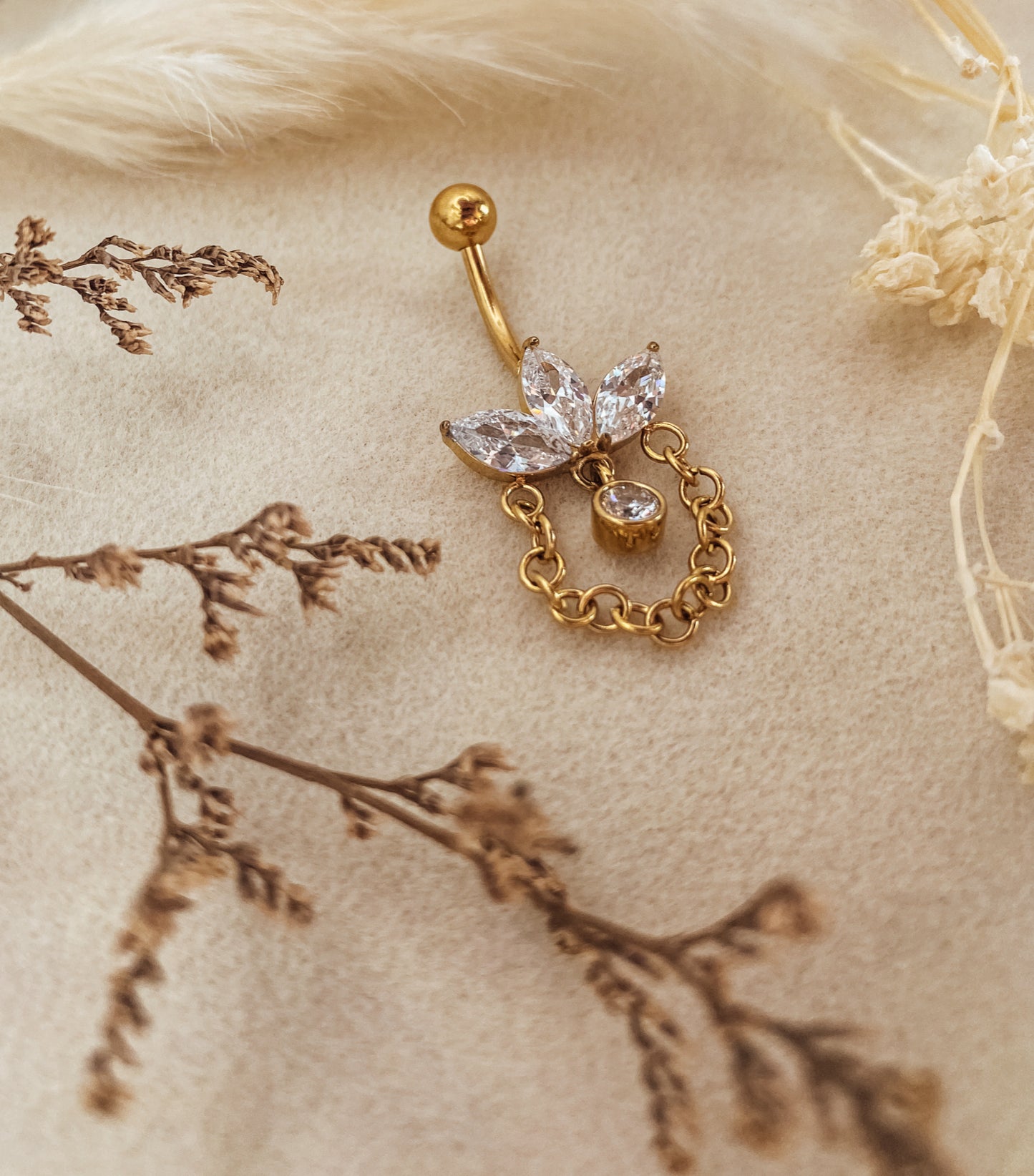 Bauchnabelpiercing Gilded Petals