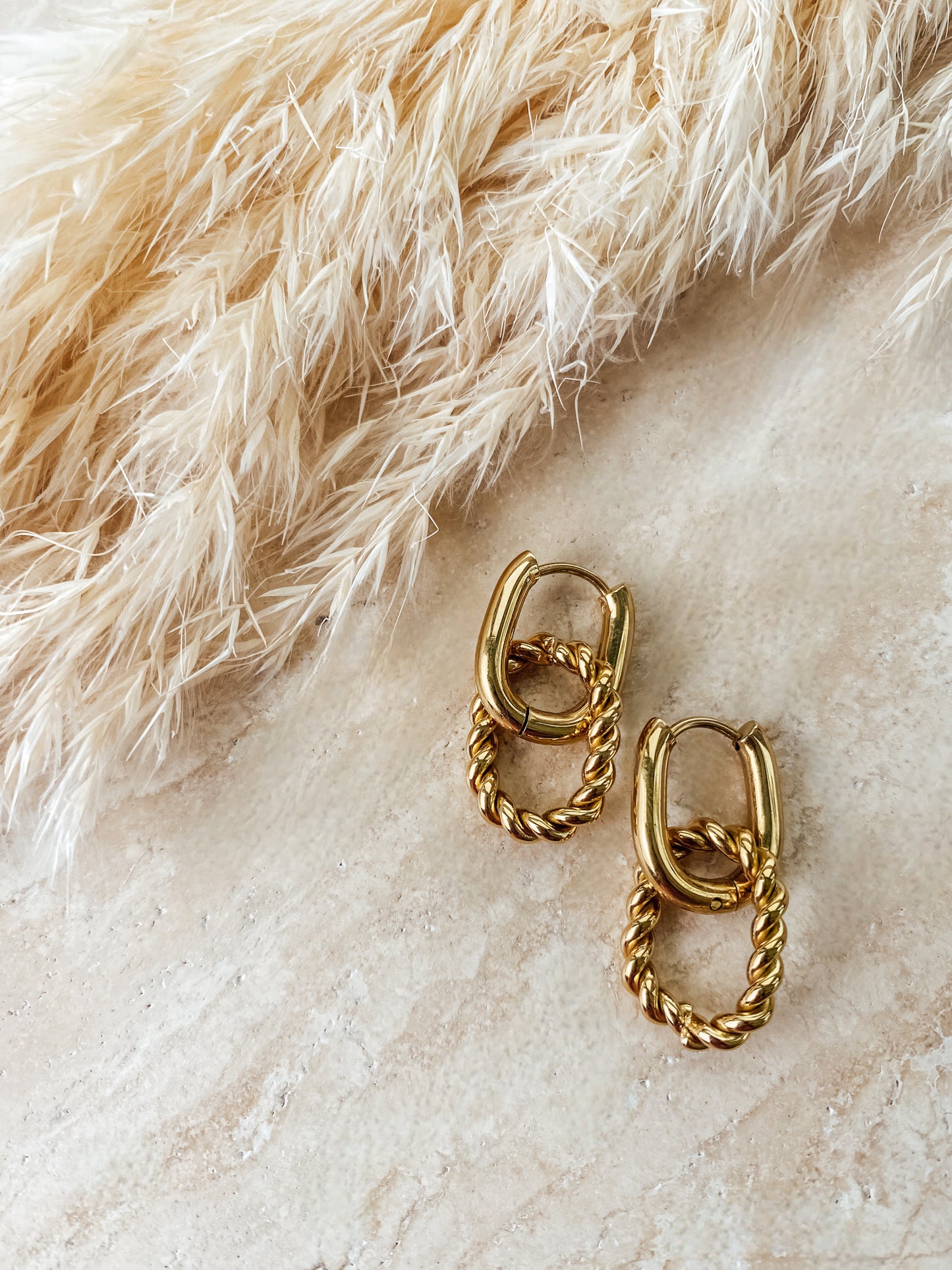 Ohrringe Golden Charm Hoops