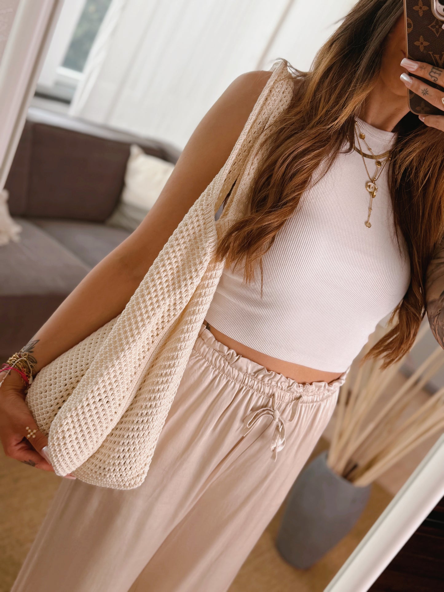 Sommertime Beuteltasche Beige