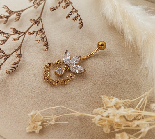 Bauchnabelpiercing Gilded Petals