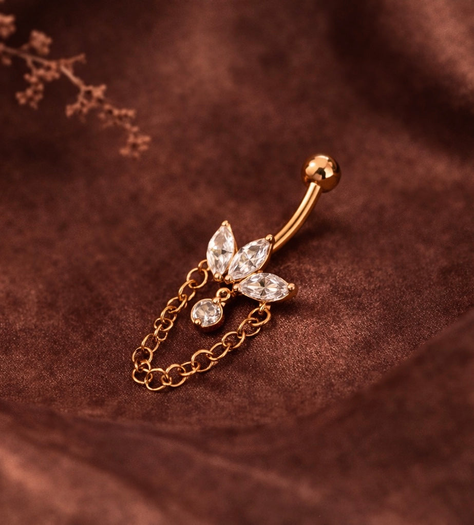 Bauchnabelpiercing Gilded Petals