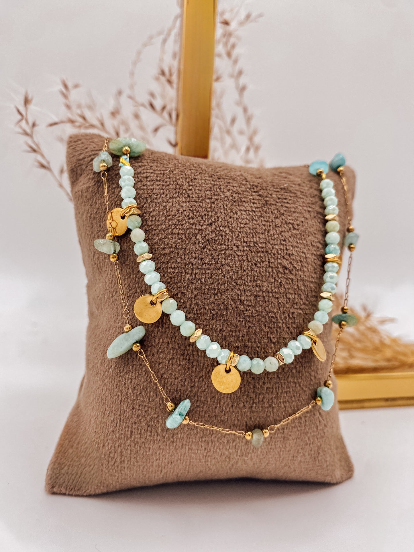 Doppelkette Aqua Glow