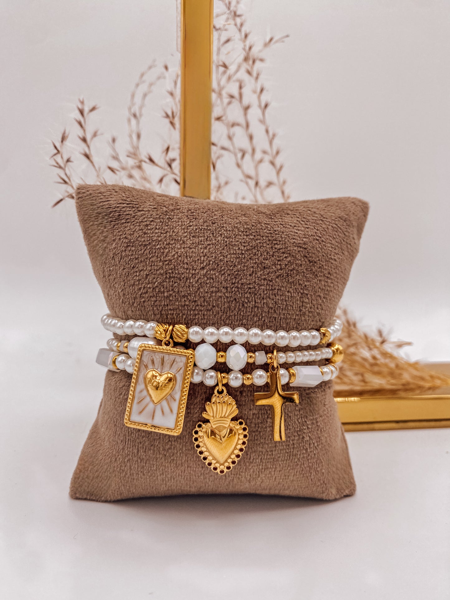 3er Armband Lanika weiß