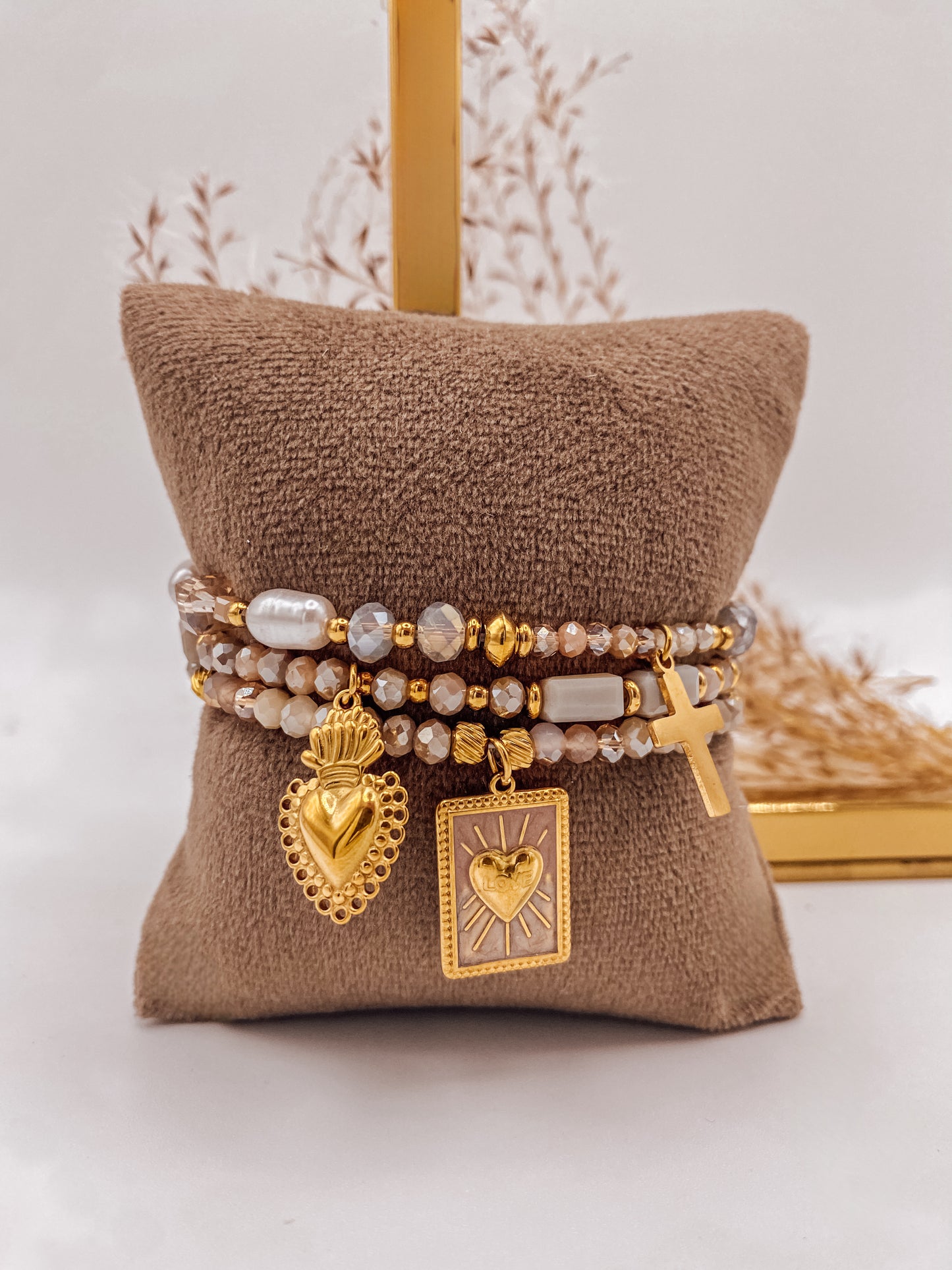 3er Armband Lanika braun