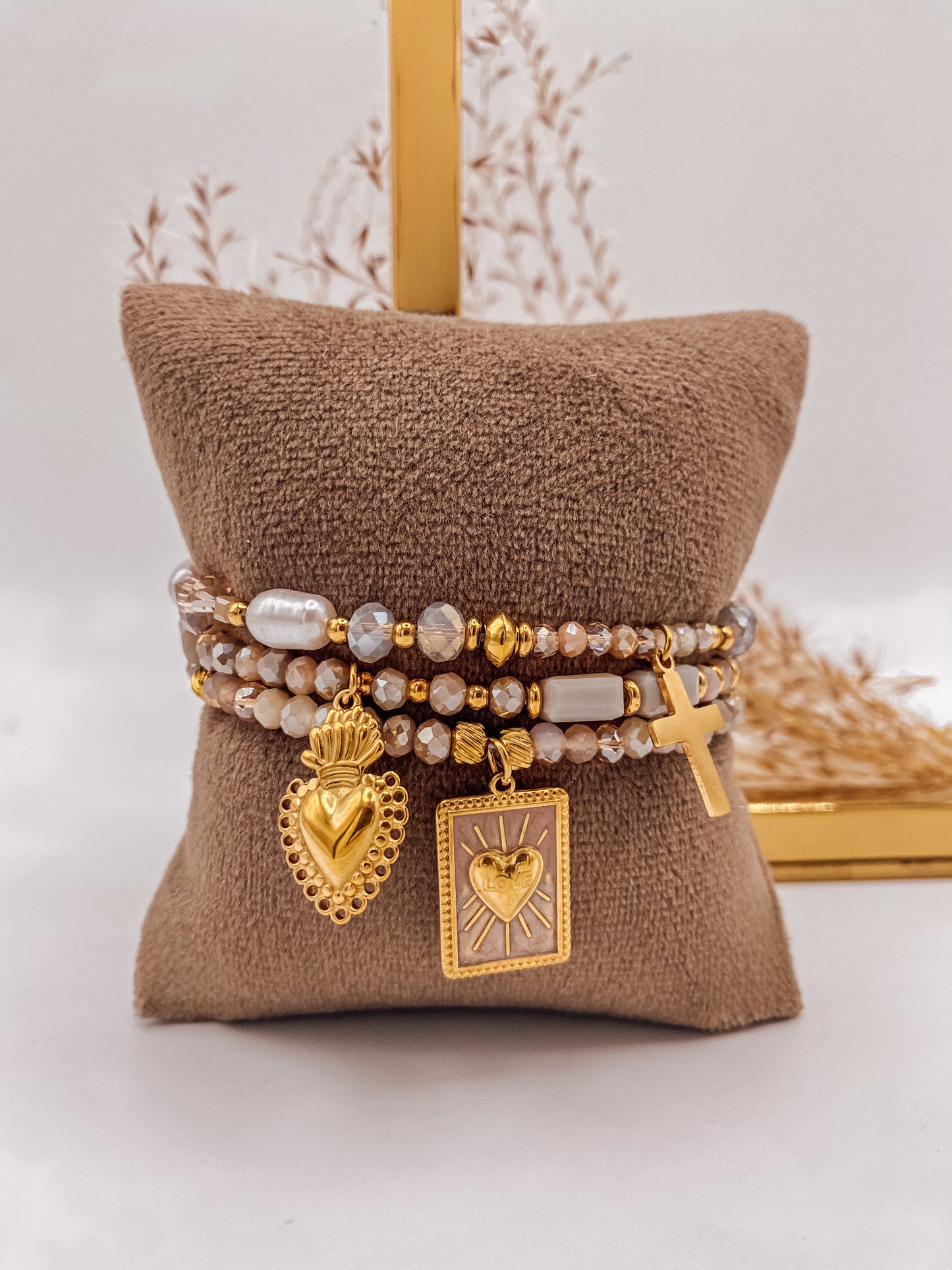 3er Armband Lanika braun