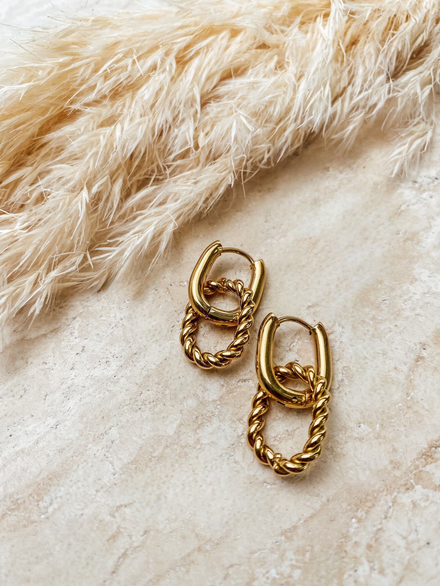 Ohrringe Golden Charm Hoops