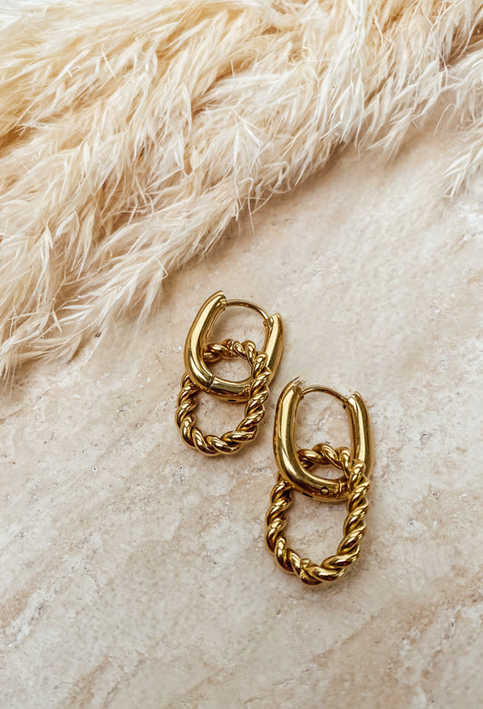 Ohrringe Golden Charm Hoops